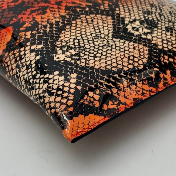 Marc by Marc Jacobs Annabella Red Snake Skin Print PVC Clutch - Picture 8 of 11